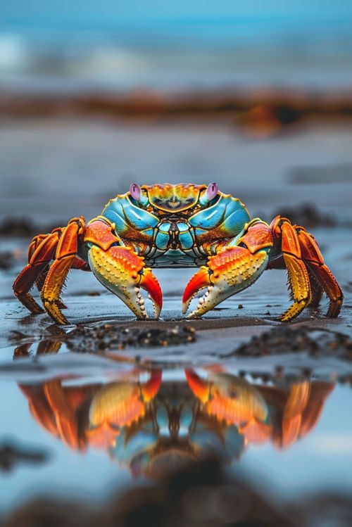 海鮮水產市場中的淡水兩棲螃蟹 鏡頭下的鮮活瞬間